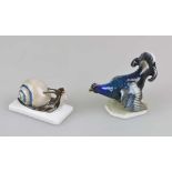 Rosenthal, zwei Tierfiguren, Schnecke 1920er Jahre, Modellnr. K 646, Entwurf und sign. A.(lbert)