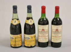 Rotwein, 4 Flaschen: 2x Chateau Chante Alouette La Roseraie, 1976, 73 cl; 2x Pommard du Domaine Clos