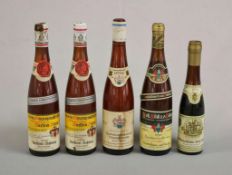 Weißwein u. Süßwein, 5 Flaschen: 2x Niersteiner Rosenberg, Silvaner Spätlese, Bezirks-