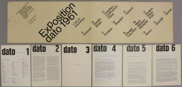 dato 1-6 (April 1961-Januar 1962), Monats Bulletin der galerie dato Frankfurt und "Exposition dato