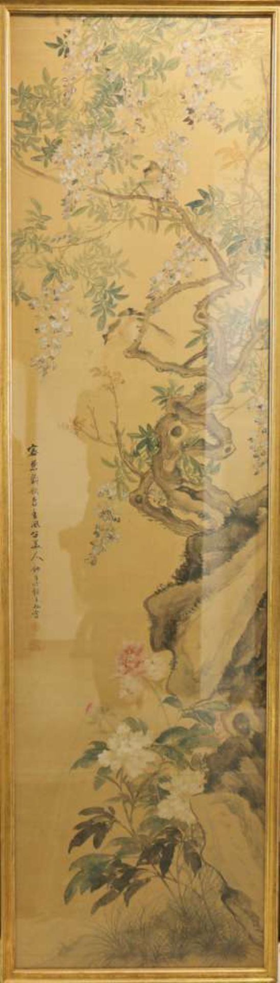 Kakemono, Tuschezeichnung, wohl Edo Zeit, in der Art des Tachihara KYOSHO (1786-1840), dargestellt - Bild 2 aus 5