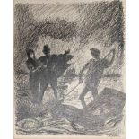 Alfred KUBIN (1877-1959), Federzeichnung auf Papier, "Entführung", u.re. sign., Maße: ca. 38 x 30