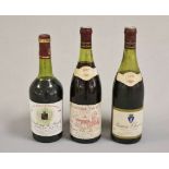 Rotwein, 3 Flaschen: Beaune Clos des Avaux, Domaine Voiret, 1977, 75 cl; Beaune-Cheurons, Domaine