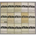 15 Affiche, gefaltet, div. Ausgaben. Die "affiche" erschienen in 22 Nummern in den Jahren 1961/62