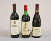 Rotwein, 3 Flaschen: Chateau Vignelaure, 1985, 750 ml; Château Saint-Bonnet, 1972, 73 cl; Grands