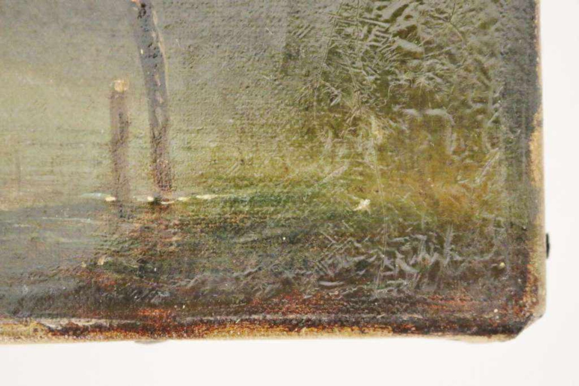 Ferdinand FELDHÜTTER (1842-1898), Öl auf Leinwand, u.re. sign., verso Titelei: Hallstädter See im - Bild 2 aus 4