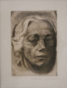 Käthe KOLLWITZ (1867-1945), verso Etikett der Galerie Boisserée in Köln, handschr.: Org.