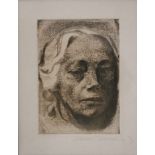 Käthe KOLLWITZ (1867-1945), verso Etikett der Galerie Boisserée in Köln, handschr.: Org.