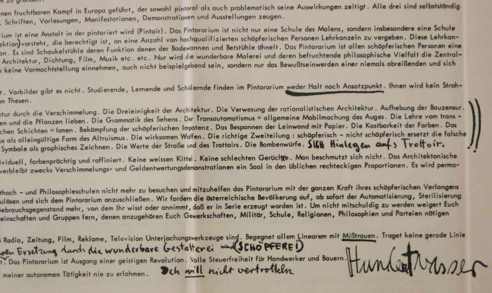 Arnulf RAINER (1929), Friedensreich Hundertwasser, Ernst Fuchs: Manifest zur Gründung des