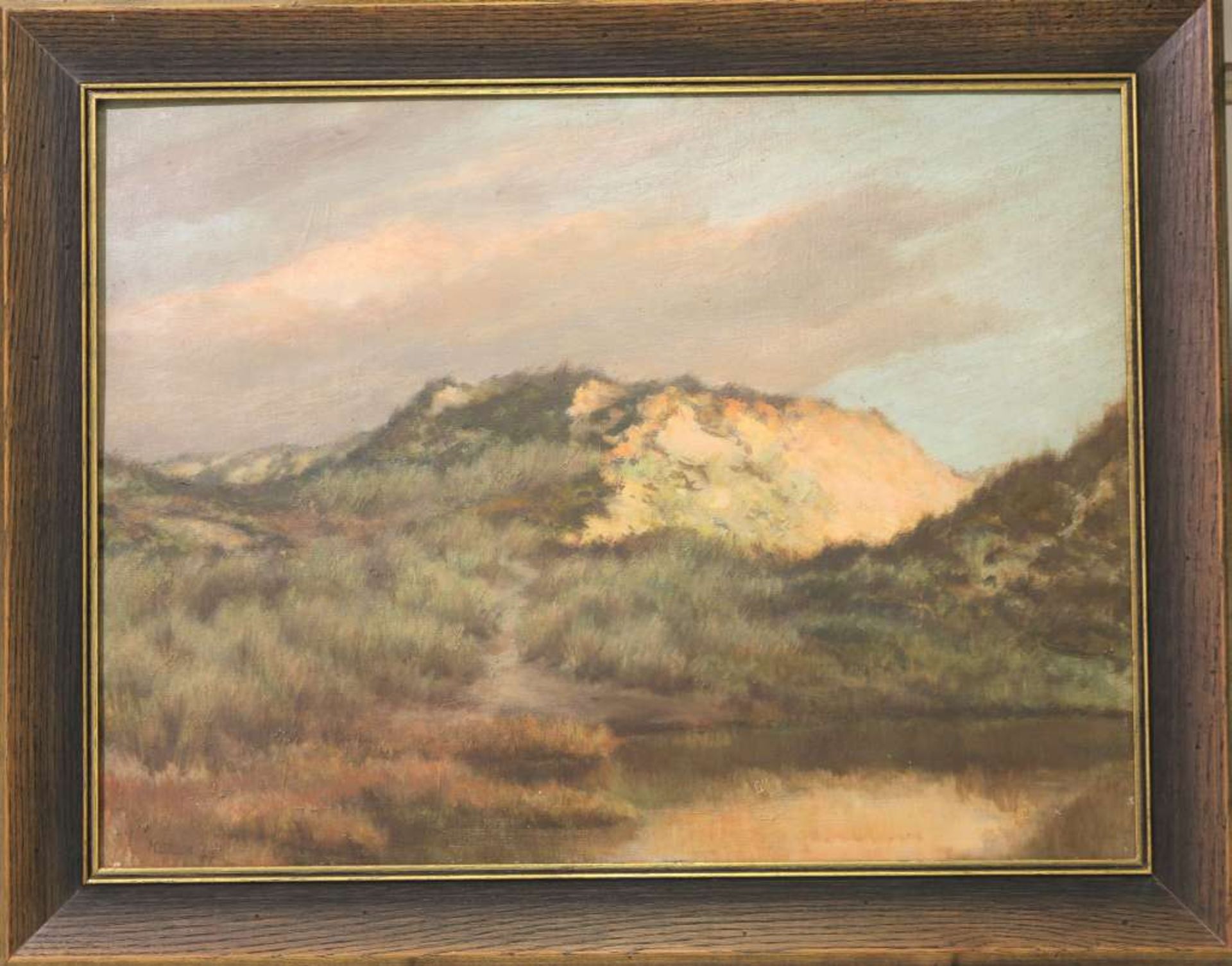 Heinrich KUTZER (1911-1986), Sylter Dünen, Öl auf Hartfaserplatte, u. li. signiert u. datiert 47, - Bild 2 aus 3