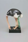 Goldscheider Wien, Straußenfigur, Art Deko um 1928, Entwurf 