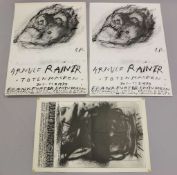 Konvolut Arnulf Rainer: zwei Plakate "Totenmasken" Frankfurter Kunstverein 1979, ARNULF RAINER -