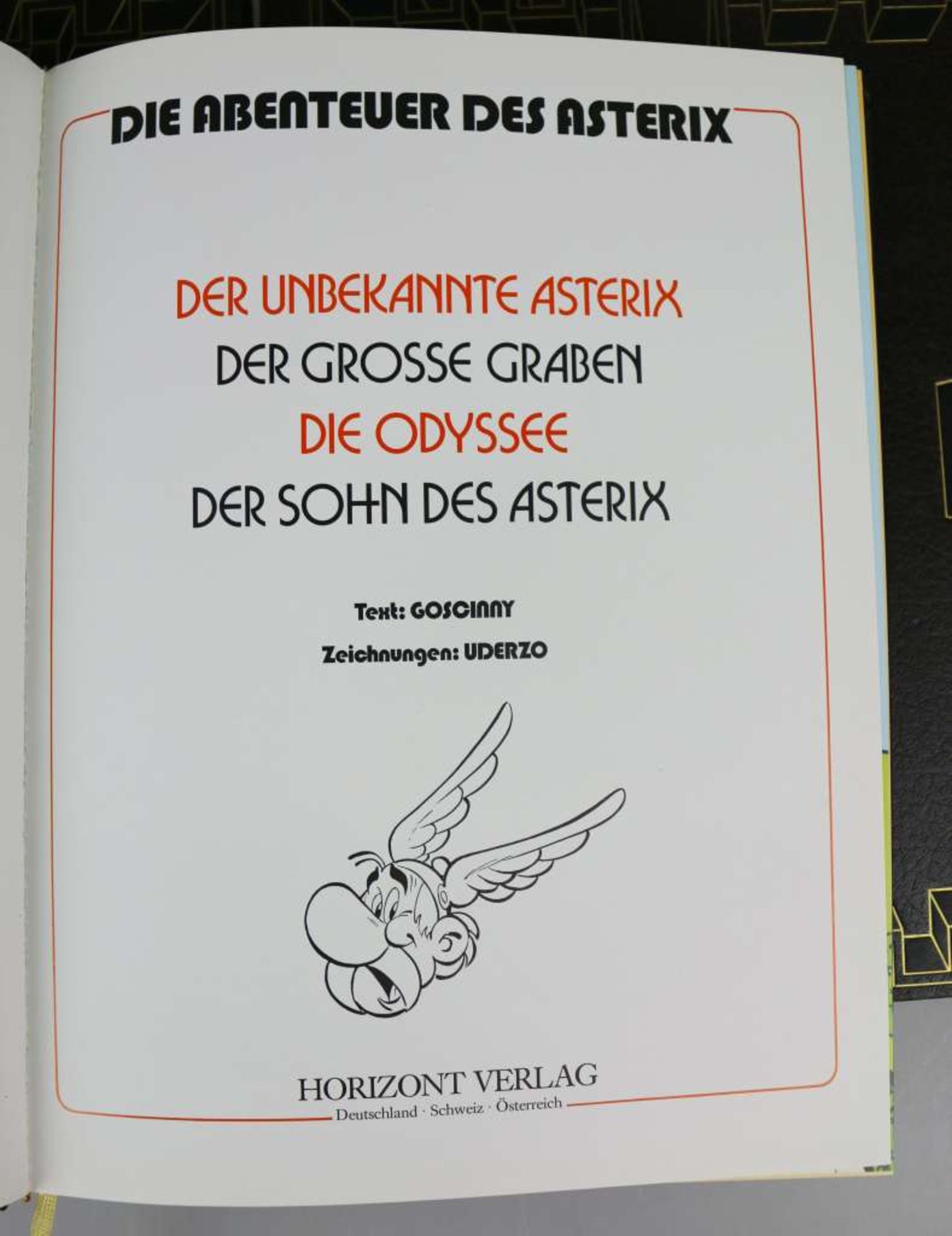 Asterix der Gallier, 7 Kunstledereinbände, Buch 1, 2, 3, 4, 5, 7 und 8, Delta und Horizont Verlag, - Image 3 of 3