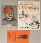 Drei Plakate: Zwei Plakate Alfred Hrdlicka: Bertolt Brecht. Mutter Courage und ihre Kinder. Plakat