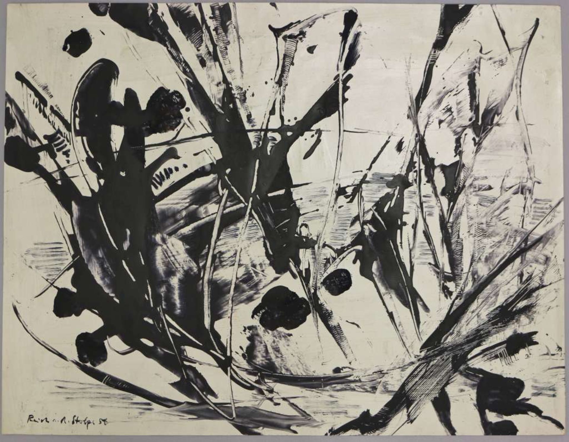 Siegfried REICH AN DER STOLPE (1912-2001), drei abstrakte Kompositionen, jew. sign. u. dat. 56 u. - Bild 2 aus 5