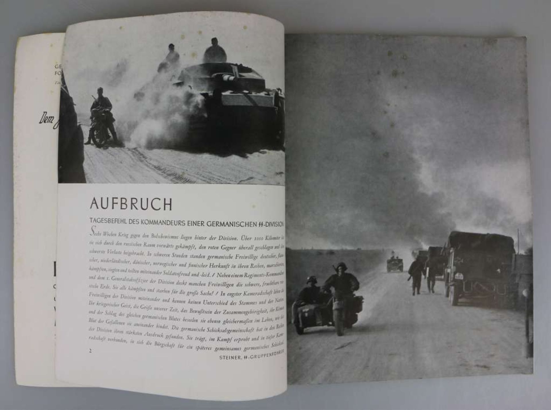 Großformatiger Bildband der Waffen-SS "Germanische Gemeinschaft Folge 2", guter Zustand mit - Bild 4 aus 4