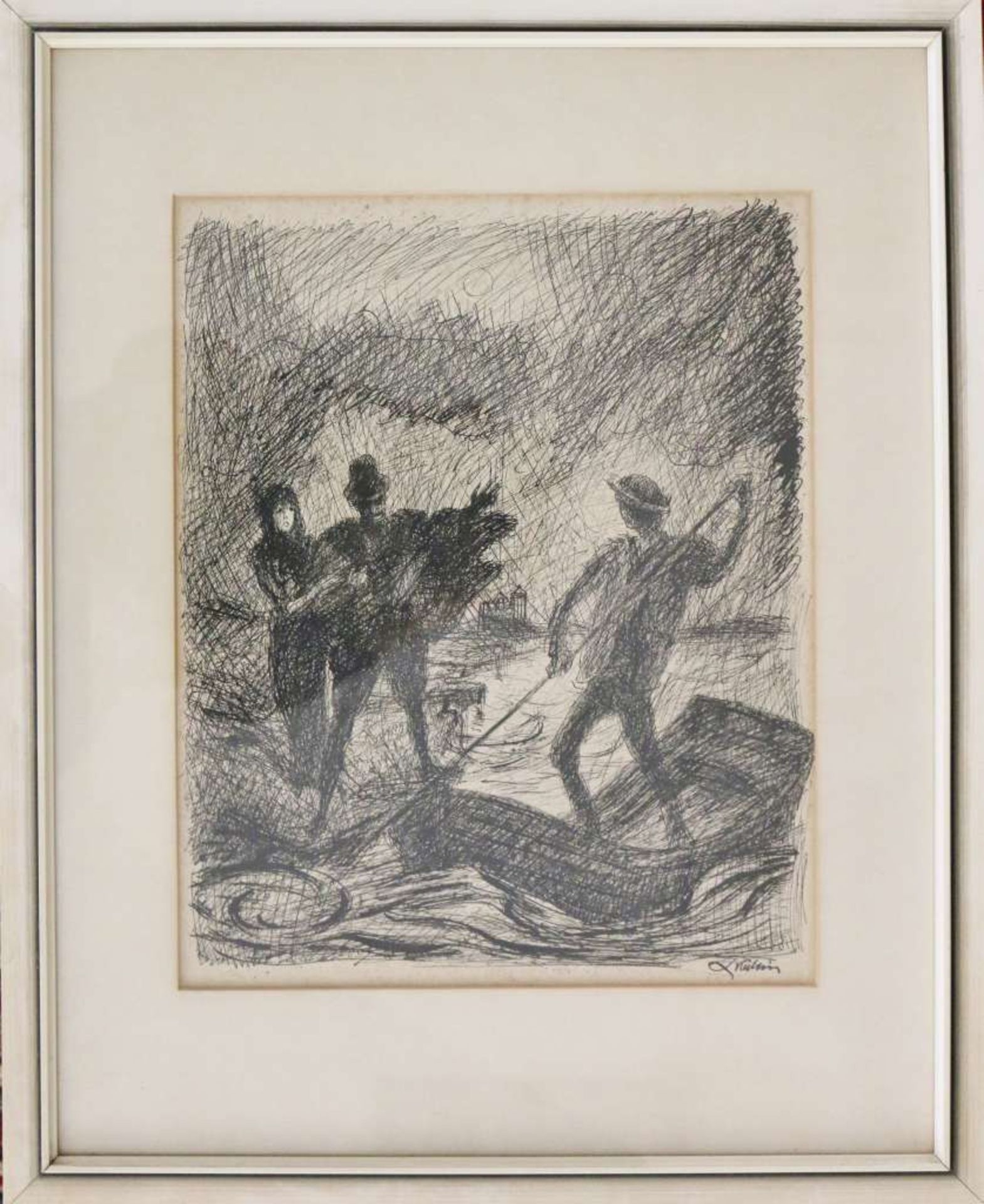 Alfred KUBIN (1877-1959), Federzeichnung auf Papier, "Entführung", u.re. sign., Maße: ca. 38 x 30 - Bild 2 aus 4