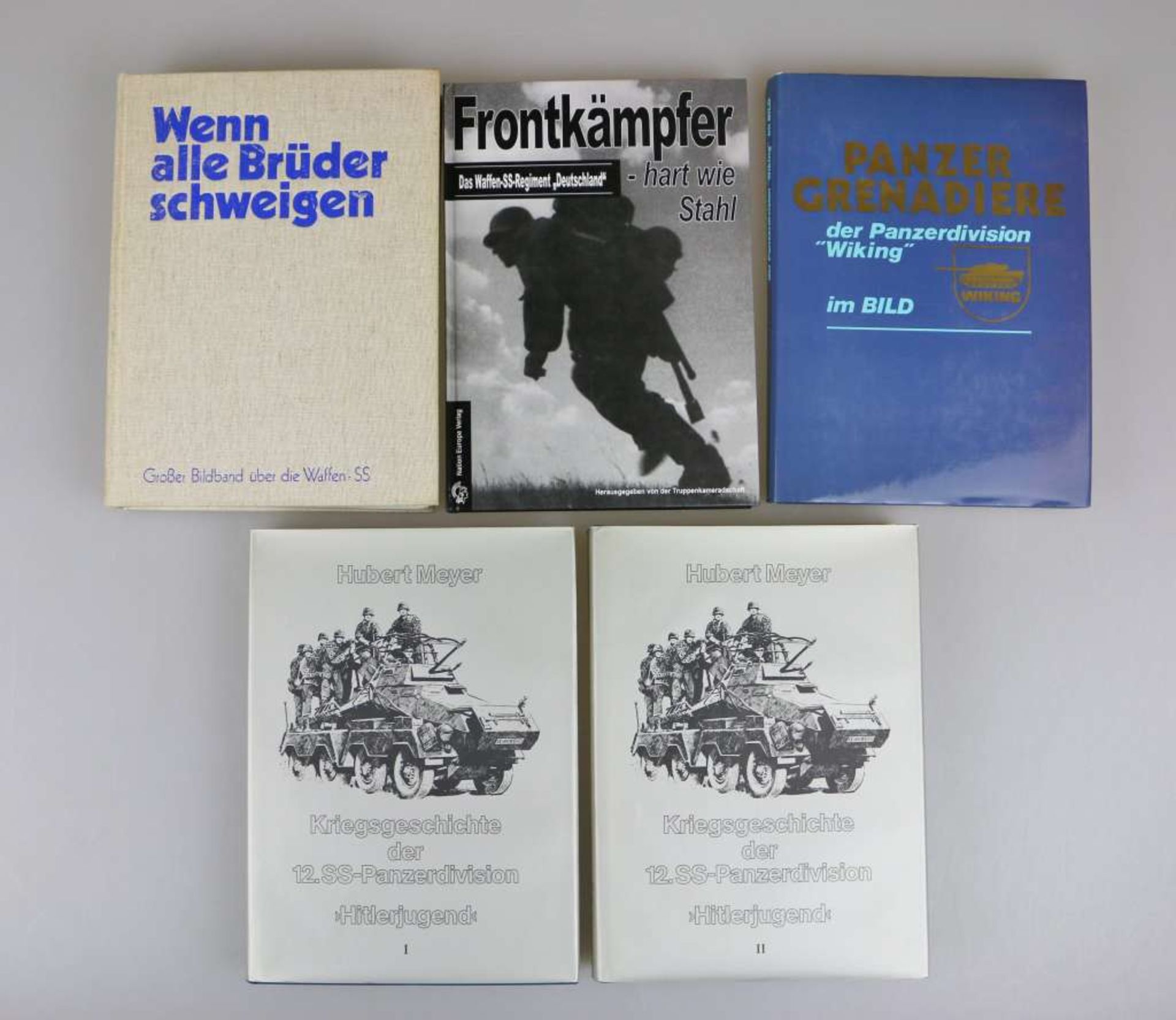 Konvolut Fachbücher über die Waffen SS: Kriegsgeschichte der 12. SS Panzerdivision "Hitlerjugend":