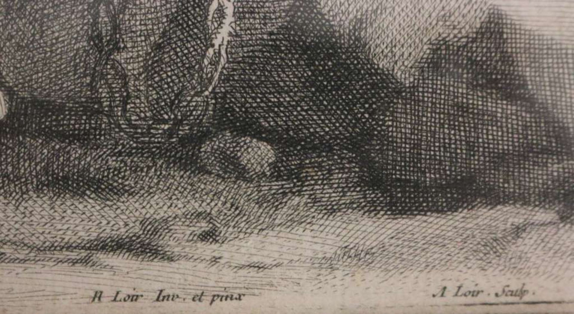 Alexis LOIR (1640-1713), Kupferstich, gestochen nach der Vorlage von Nicolas Loir, Darstellung der - Bild 3 aus 3