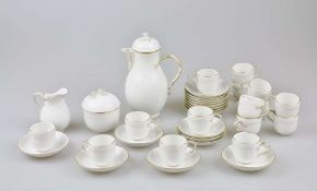 KPM, Moccaservice für 15 Personen, 20. Jh., 1. Wahl, Form 