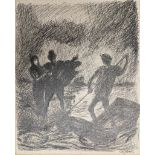 Alfred KUBIN (1877-1959), Federzeichnung auf Papier, "Entführung", u.re. sign., Maße: ca. 38 x 30