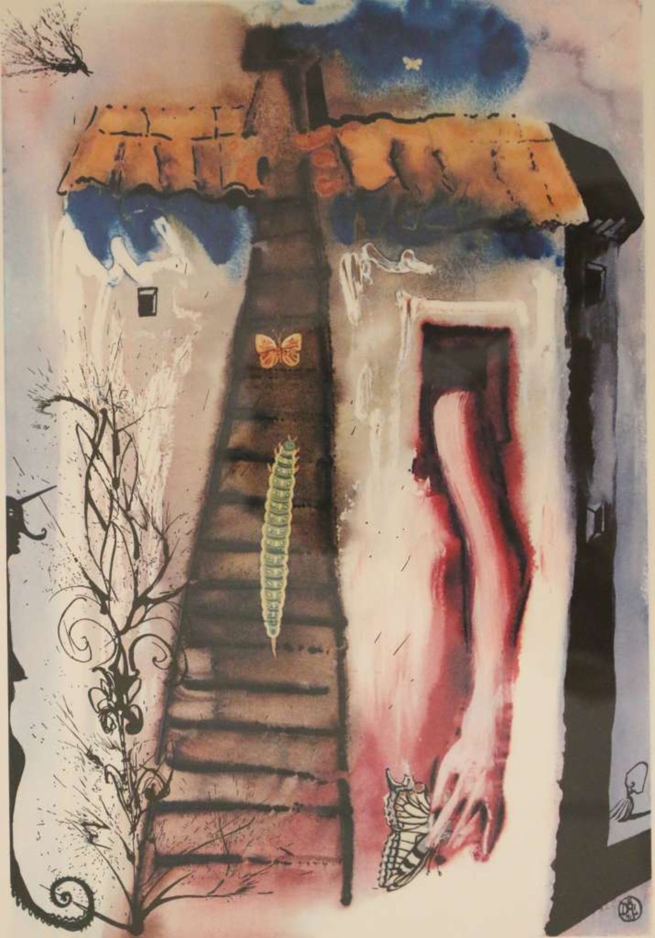 Salvador DALI (1904-1989), vier Blatt aus Alice im Wunderland, 1968/9, Heliogravure. Maße: 39,5 x 27 - Bild 4 aus 5