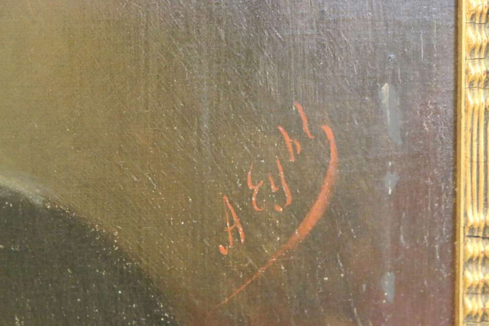 Maler des 19. Jahrhunderts, feines Biedermeierporträt, Öl auf Leinwand, mit Holztafel hinterlegt, - Bild 3 aus 4