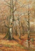 Henry JEBSEN (1851-1905), Öl auf Leinwand, u.li. sign., Herbstlandschaft, Maße: 79 x 56,6 cm,