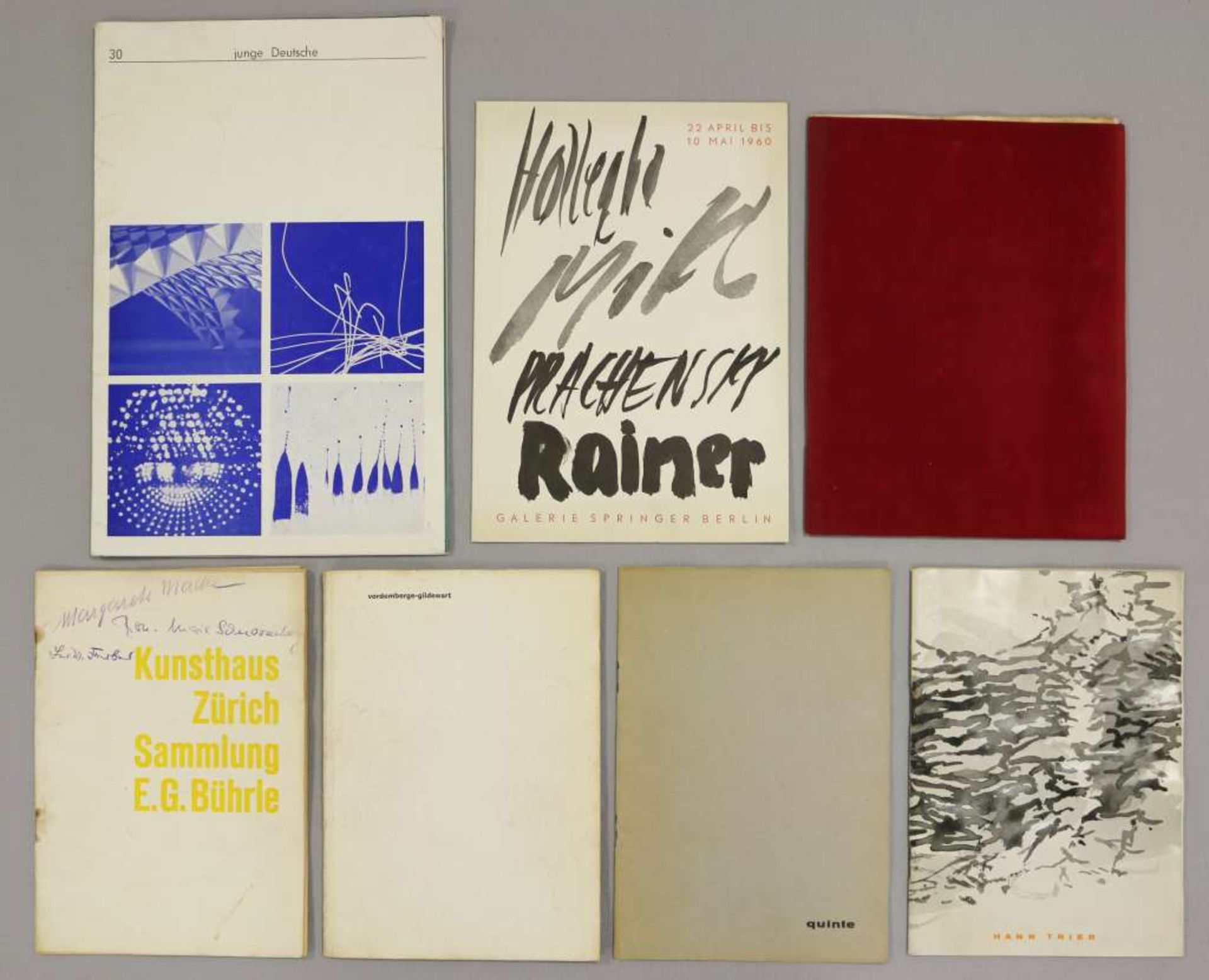 Konvolut von 7 Katalogen: Franz BUCHER (1928-1995), Kat. Galerie dr. horst appel- das fenster,