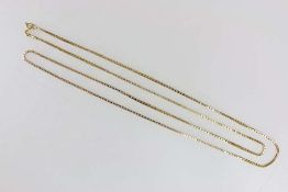 Lange Venezianer-Kette, 333er Gelbgold, eckige Glieder, Federringverschluss, L.: ca. 80 cm, Gewicht: