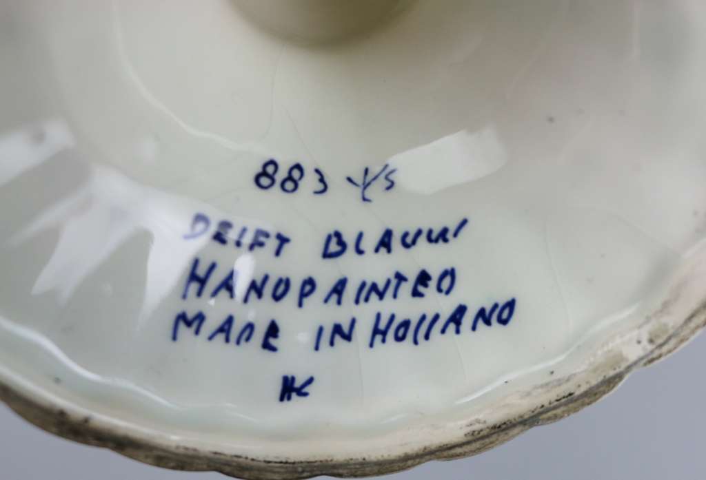 Konvolut Keramik, Blaumalerei, 12 Stück, England u. Niederlande, vers. Herstellermarke, - Image 3 of 3