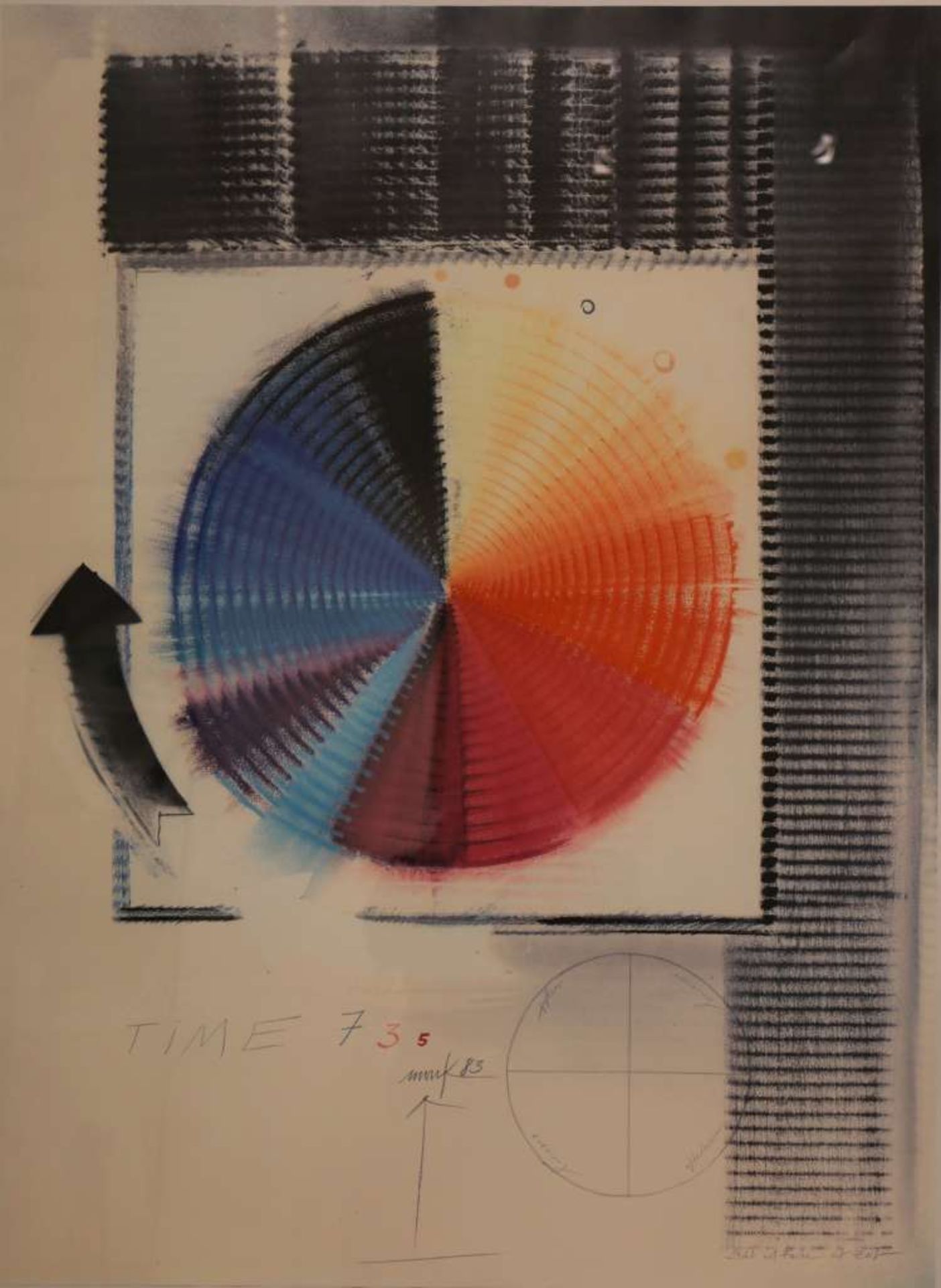 Heinz MACK (1931), Farboffset/Plakat, "Licht ist Farbe ist Zeit", unten mittig im Druck signiert,