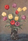 Maximilian KLEIN VON DIEPOLD (1873-1949), Stillleben mit Tulpen, Öl auf Holzplatte, u.re. sign.,
