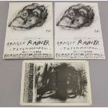 Konvolut Arnulf Rainer: zwei Plakate "Totenmasken" Frankfurter Kunstverein 1979, ARNULF RAINER -