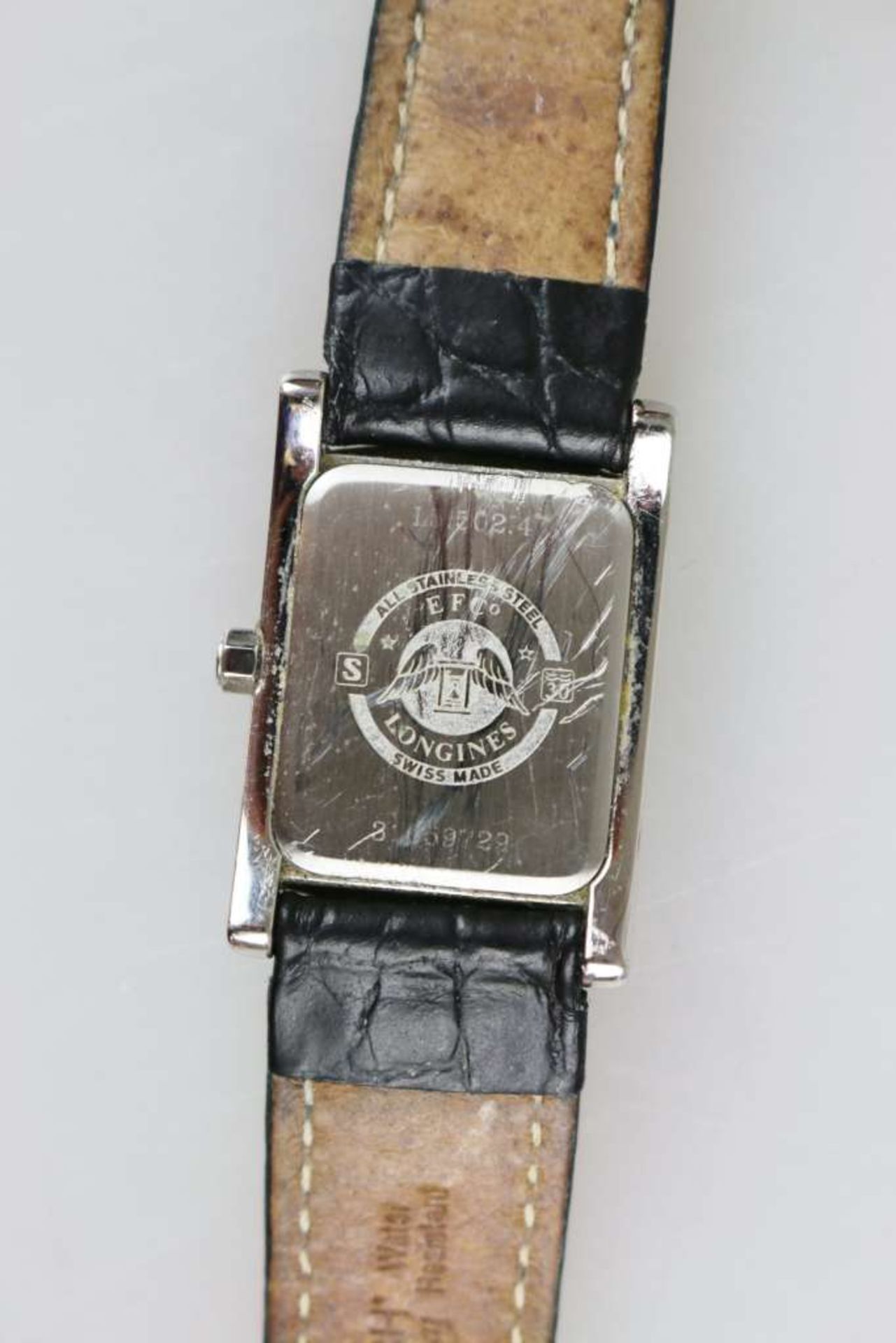 Longines Damenarmbanduhr, cremefarbenes Zifferblatt mit römischen Indizes und Sekundenanzeiger, - Bild 4 aus 4