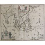 Willem (Guiljelmus) BLAEU (1571-1638), frühe Karte Südostasiens, betitelt ""INDIA quae ORIENTALIS