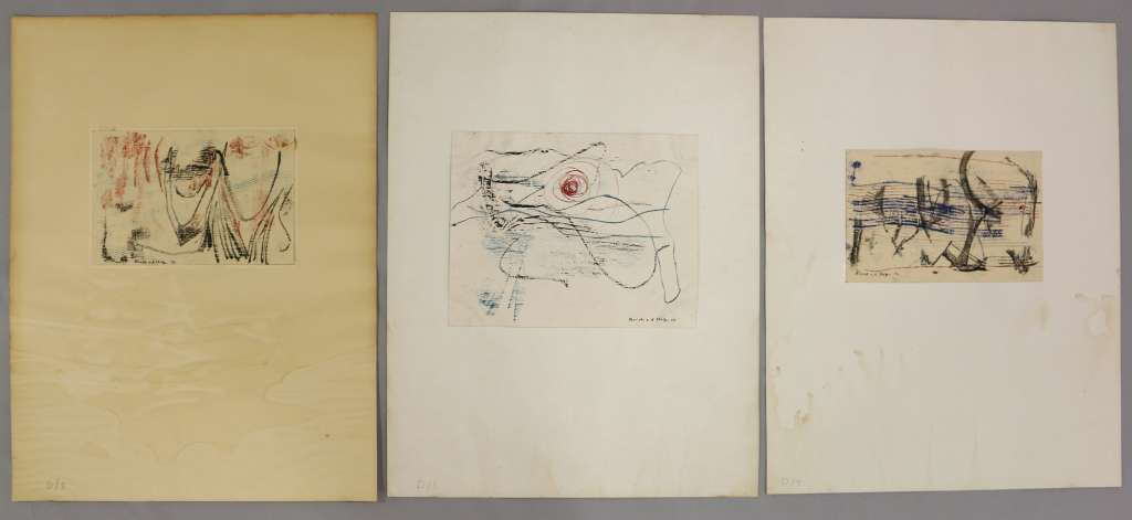 Siegfried REICH AN DER STOLPE (1912-2001), drei abstrakte Kompositionen, jew. sign. u. dat. 56, zwei