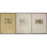 Siegfried REICH AN DER STOLPE (1912-2001), drei abstrakte Kompositionen, jew. sign. u. dat. 56, zwei