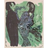Emil NOLDE (1867-1956), Farboffset, u.re. im Druck signiert, "Junges Paar", Original von 1913.