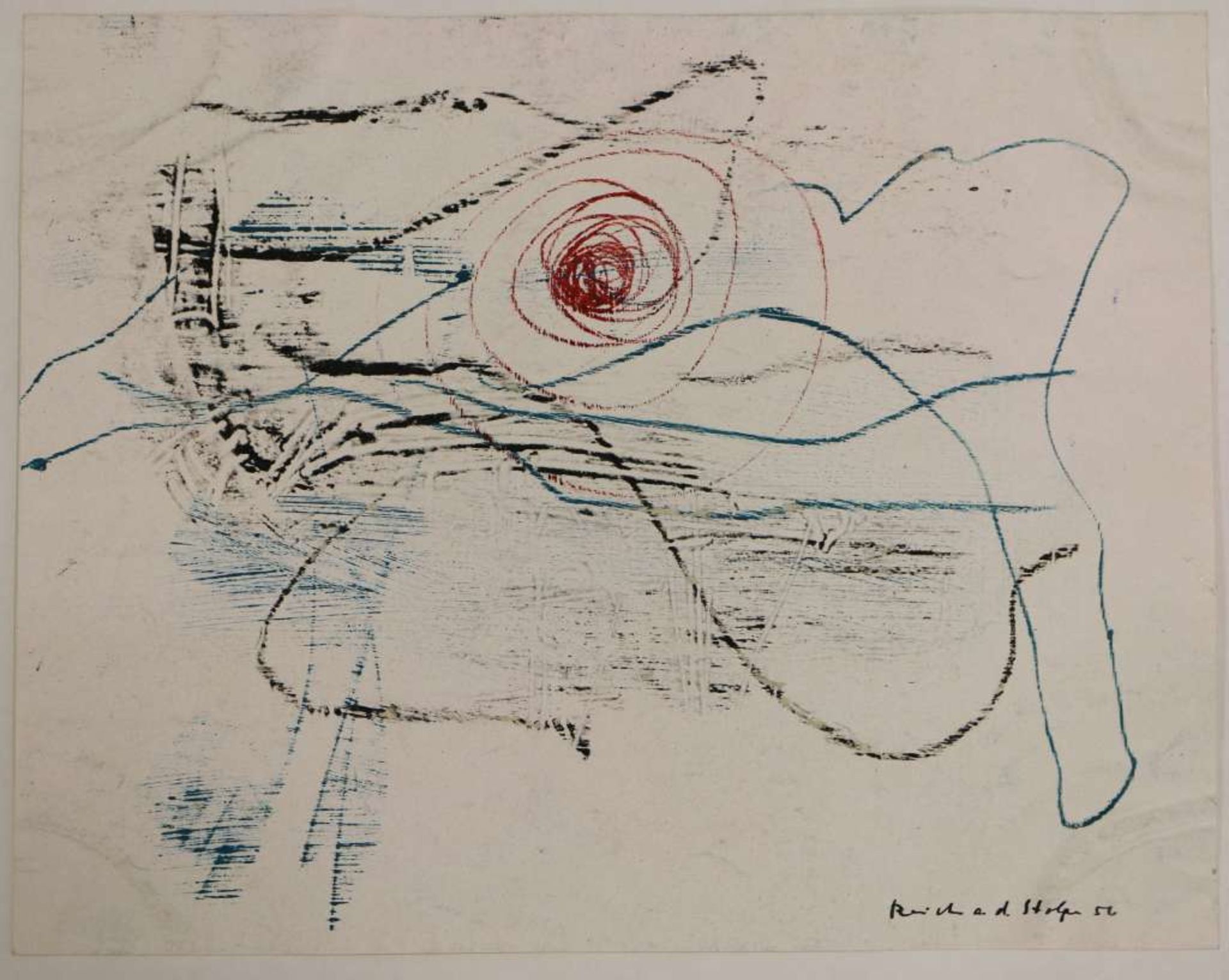 Siegfried REICH AN DER STOLPE (1912-2001), drei abstrakte Kompositionen, jew. sign. u. dat. 56, zwei - Bild 3 aus 4
