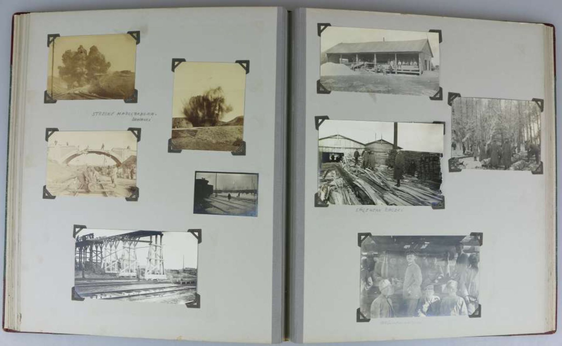 Fotoalbum Erster Weltkrieg, großformatiges Fotoalbum mit 130 Fotos eines Offiziers der Militär- - Bild 3 aus 5