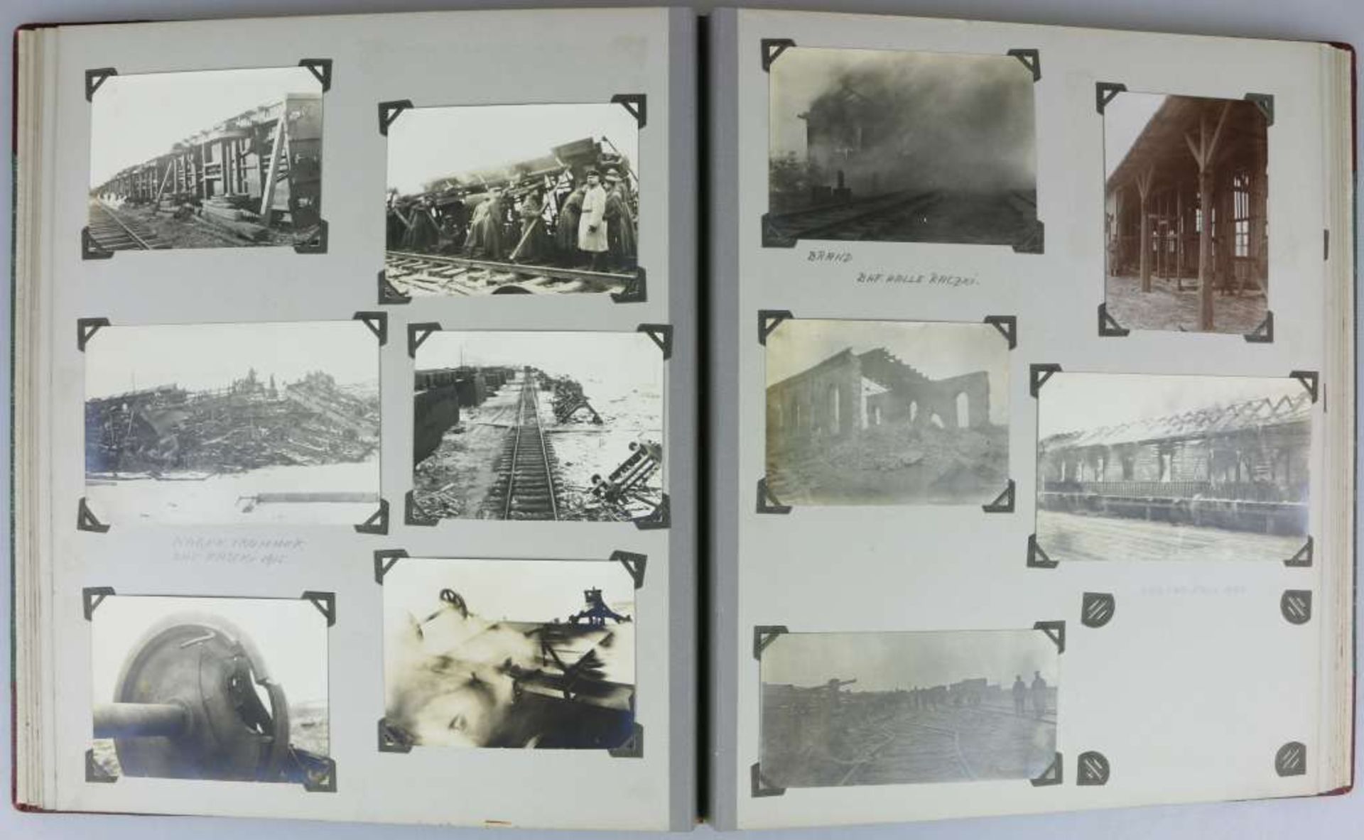 Fotoalbum Erster Weltkrieg, großformatiges Fotoalbum mit 130 Fotos eines Offiziers der Militär- - Bild 5 aus 5