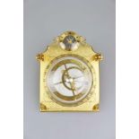 Tischuhr mit Astrolabium, Hour Lavigne, Paris, 20. Jh., Messing und Bronze. Kleines rundes