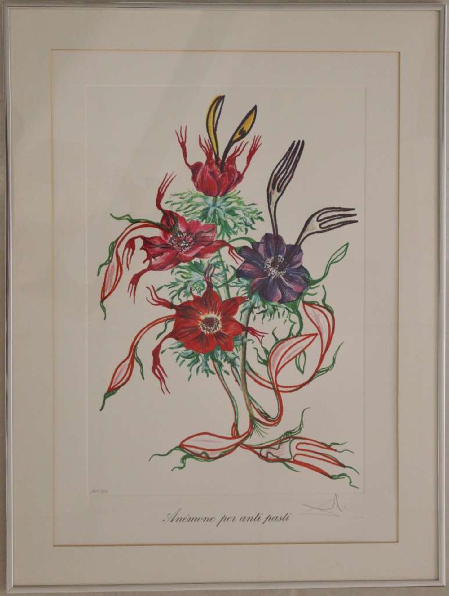 Salvador DALI (1904-1989), Anémone per anti-pasti, auf Bütten, u. li. Expl. 101/350, u.re sign. - Bild 2 aus 4