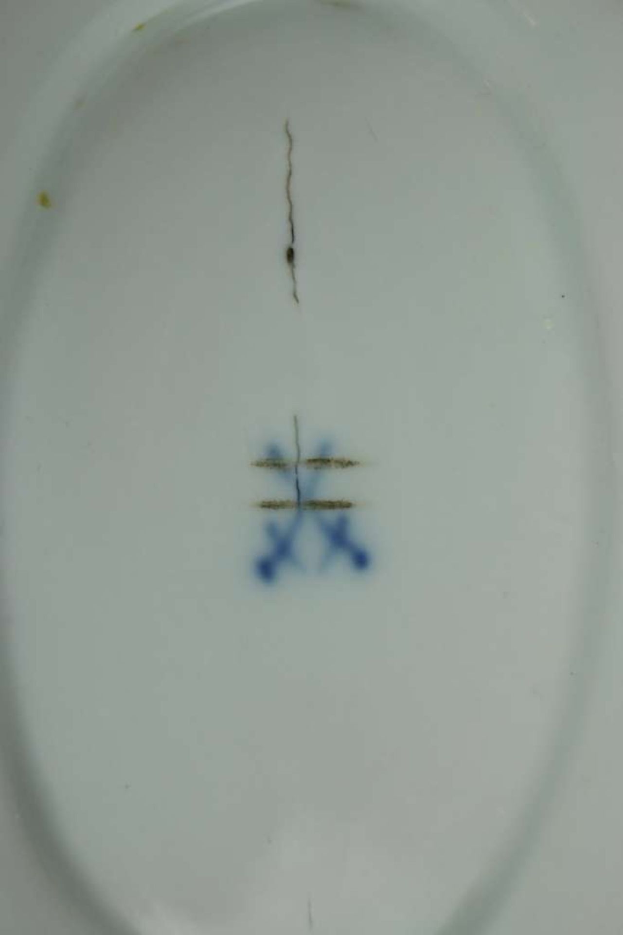 Meissen, Rest Speiseservice, 19. Jh., Neuer Ausschnitt "Blaue Blume mit Insekten", 4-teilig sow - Bild 3 aus 9