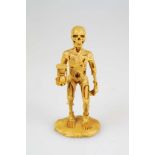 "Tödlein"- Figur- Memento Mori, Knochen, eine fast skelettierte menschliche Figur, die Knochen