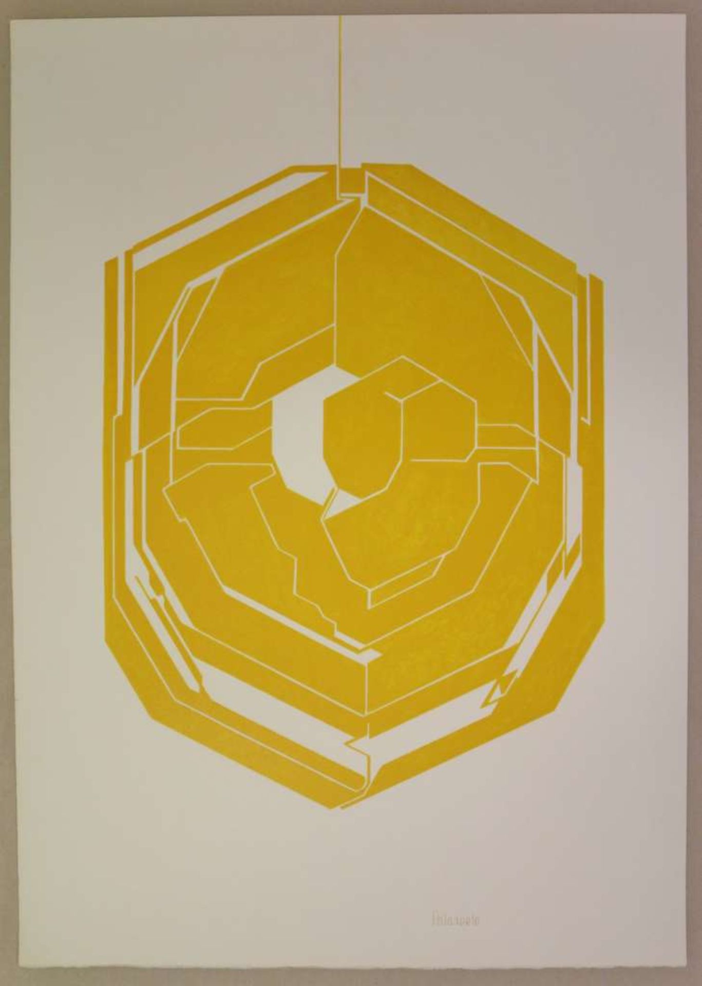 Pablo PALAZUELO (1916-2007), "Emblema II - Amarillo", 1980, Lithographie, Bogenmaße: ca. 81 x