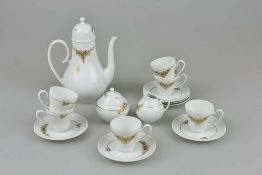 Rosenthal, Mokkaservice für 6 Pers., 20. Jh., 