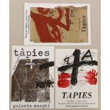 Drei Plakate Antoni TAPIES (1923-2012): Antoni Tàpies Nationalgalerie Berlin 1974; "TÀPIES -