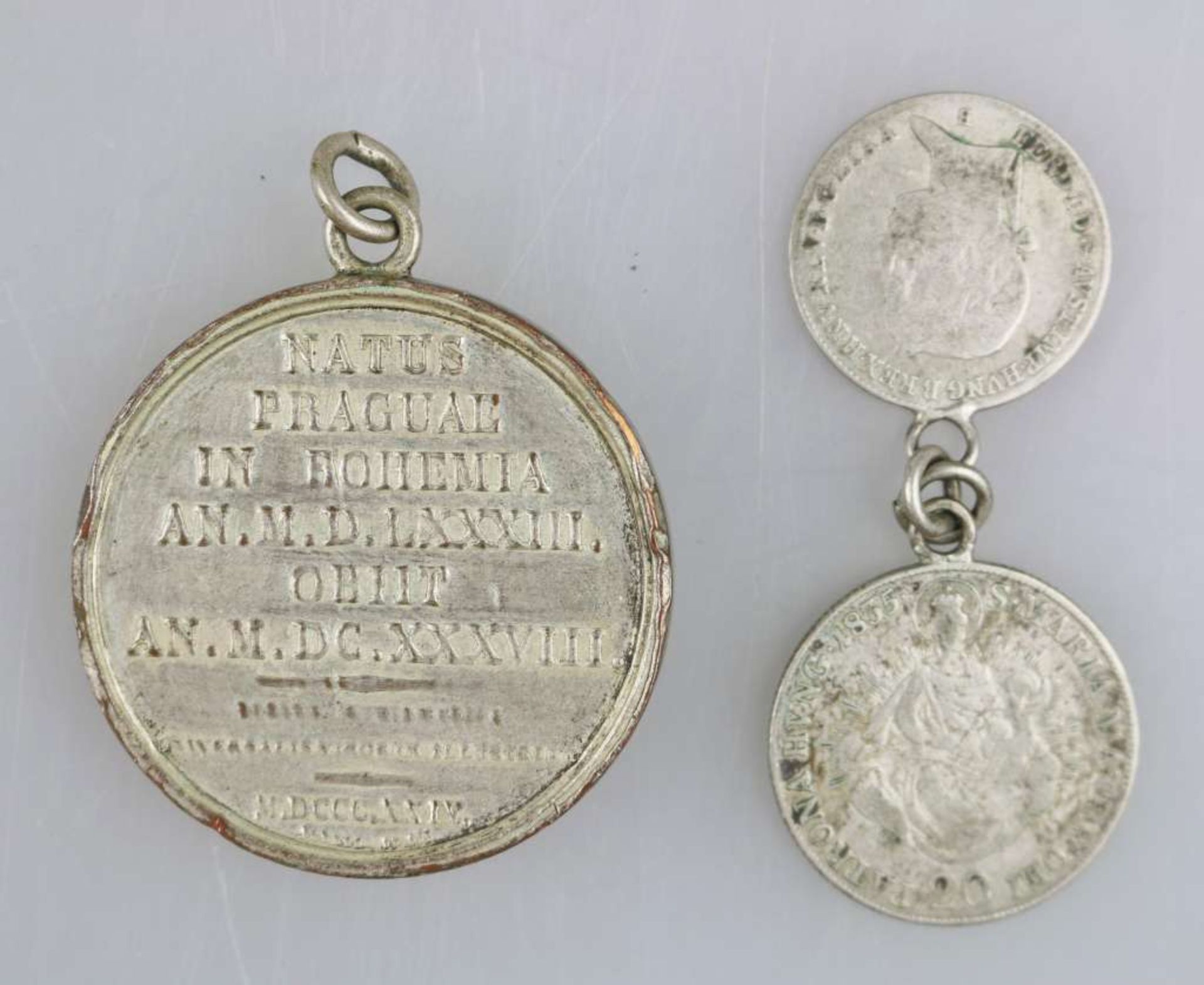Medaille Albertus Wallstein (gem. Wallenstein, 1583-1634), Bronze versilbert, 1824, von B. Wolf - Bild 2 aus 2